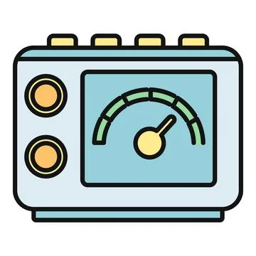 Panel showing measurement with performance gauge indicator イラスト素材