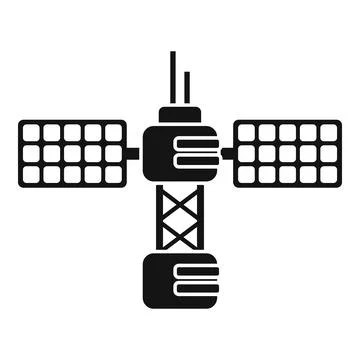 Panel space station icon simple vector. Satellite spaceship Stock Illustration