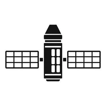 Panel space station icon simple vector. Satellite spaceship Illustrazione stock