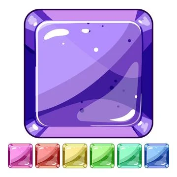 Panel square game button cartoon vector graphic Ilustración de archivo