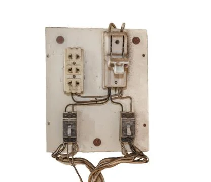 Panel switch on - off power. 库存照片