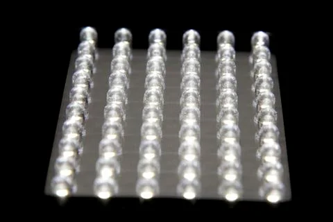 Panel transparent, white leds Stock Photos