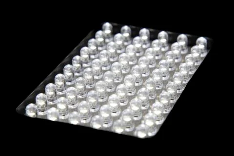 Panel transparent, white leds Stock Photos