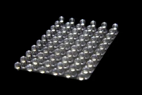 Panel transparent, white leds Stock Photos