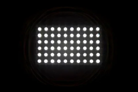 Panel transparent, white leds Stock Photos