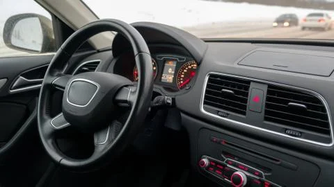 The panel with the wheel of a car Stock Photos