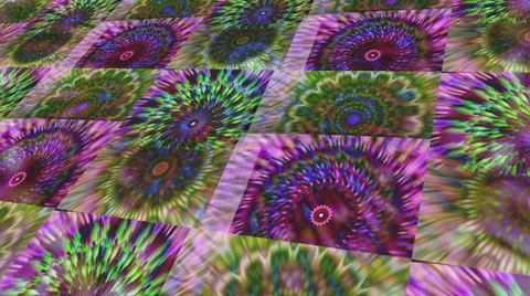 Paneled overlapping kaleidoscopes 4k Stock Footage 36023324