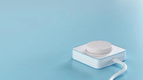 Panels with buttons, rotating rings , controller. Push to confirm, analog stick Stock Illustration