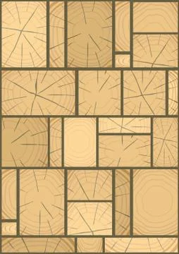 Panels made of wood Stock Illustration