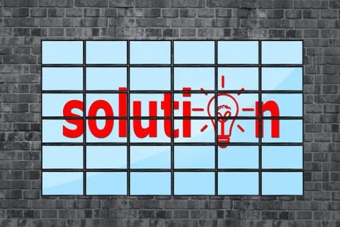 Panels with solution Stockillustratie