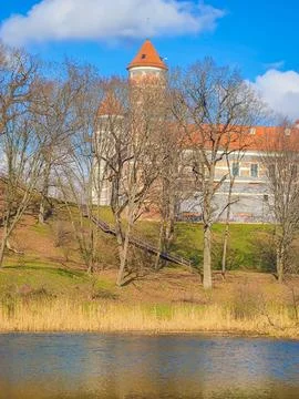 Panemune castle in Lithuania. The initial hill fort of the Teutonic Knights. 库存照片