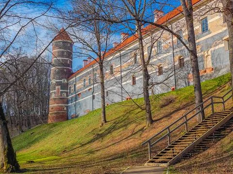 Panemune castle in Lithuania. The initial hill fort of the Teutonic Knights. 스톡 사진