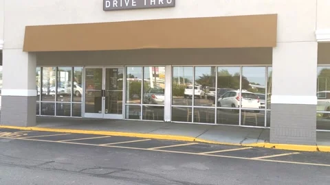 Panera Bread Drive Thru Logo Signage - Parking Lot Stock Footage 138132271