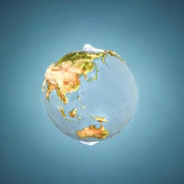Panet earth low poly Stock Illustration