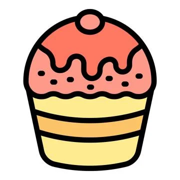 Panettone bakery icon vector flat Illustrazione stock