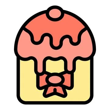 Panettone bread icon vector flat Stock Illustration