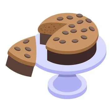 Panettone cake icon isometric vector. Sweet bread Stock Illustration