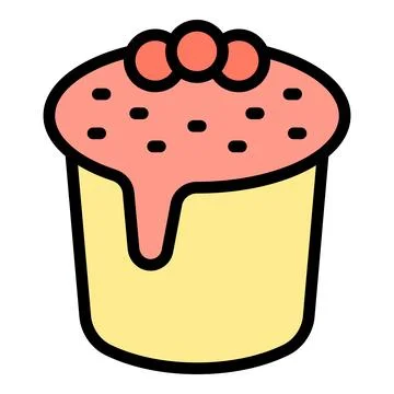 Panettone cake icon vector flat Illustrazione stock