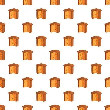 Panettone cake slices creating a seamless pattern Stock Illustration