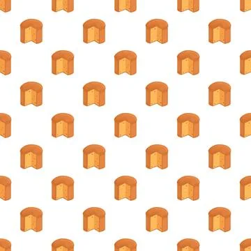 Panettone cake slices as seamless pattern Illustrazione stock