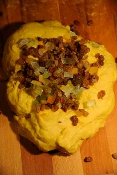 Panettone (making of) Stock-Fotos