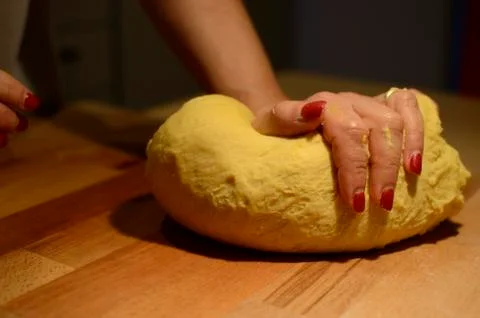 Panettone (making of) Stock Photos