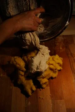 Panettone (making of) Foto stock