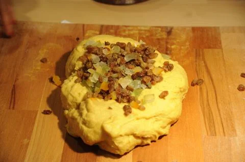 Panettone (Making of) Foto stock