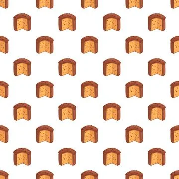 Panettone seamless pattern decorating christmas holiday food Illustrazione stock