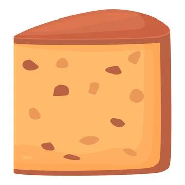 Panettone slice icon cartoon vector. Italian food イラスト素材