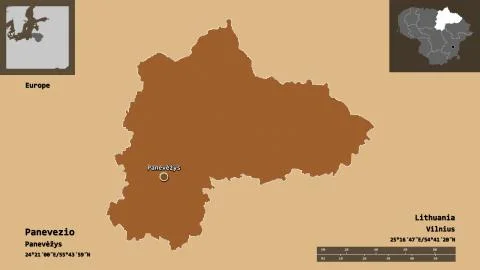 Panevezio, county of Lithuania. Previews. Pattern Stock Illustration