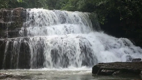 Pang Sida waterfall Stock Footage 117738541