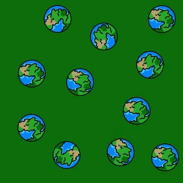 Pangaea earth continent map vector seamless pattern Illustrazione stock