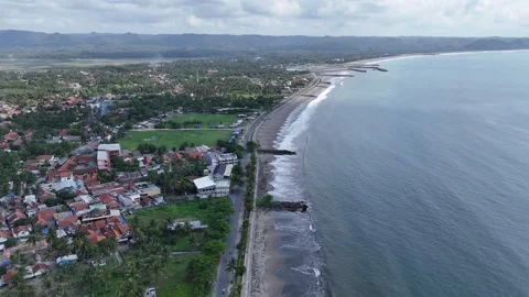Pangandaran Beach West Java, Beautiful seascape of Pangandaran Stock Footage 259474892