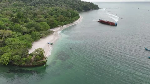 Pangandaran Beach West Java, Beautiful seascape of Pangandaran Stock Footage 259482490