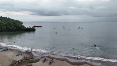 Pangandaran Beach West Java, Beautiful seascape of Pangandaran Stock Footage 259484301