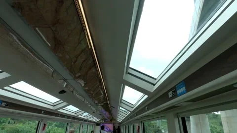 Pangandaran Panoramic Train Stock Footage 305332453