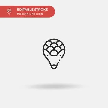 Pangolin Simple vector icon. Illustration symbol design template for web mobi Stock Illustration