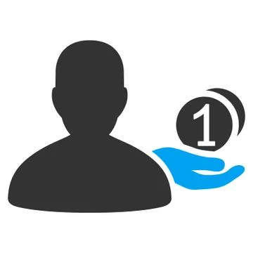Panhandler Flat Icon Stock Illustration