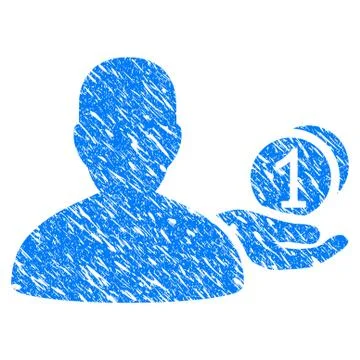 Panhandler Grunge Icon Stock Illustration