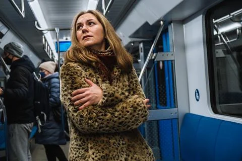 Panic attack concept. Woman experiencing heartache and fear during panic attack Stock Photos