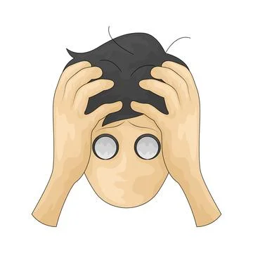 Panic attack illustration Illustrazione stock