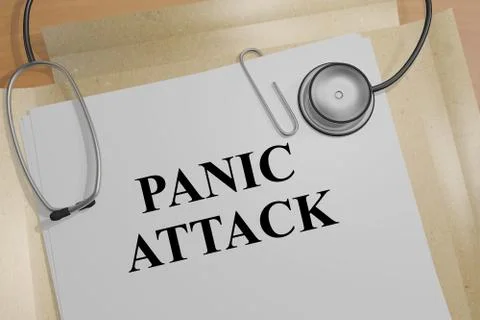 Panic Attack - medical concept Stock Illustration