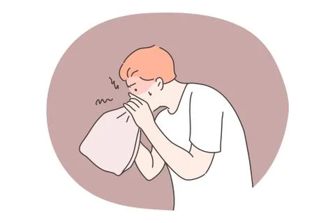 Panic attack, mental stress, anxiety concept Stock Illustration