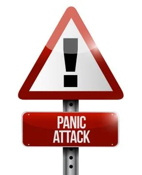Panic attack road sign illustration design Stock-Illustration