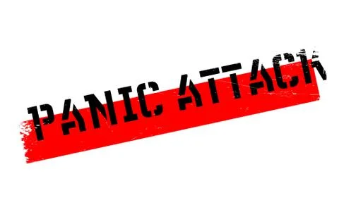 Panic Attack rubber stamp Stock Illustration