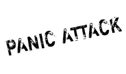 Panic Attack rubber stamp Stock Illustration