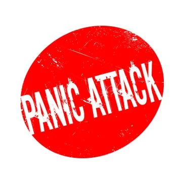 Panic Attack rubber stamp Stock Illustration