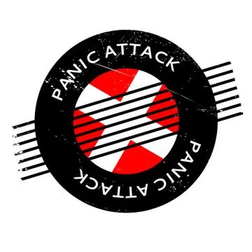 Panic Attack rubber stamp Stock Illustration