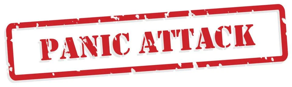 Panic Attack Rubber Stamp Panic attack red rubber stamp vector for mental ... 库存照片